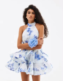 DESTINY FLORAL DRESS BLUE