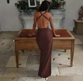 LIVELY DRESS BROWN