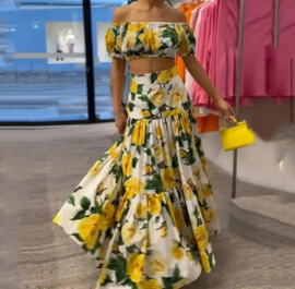 YELLOW FLOWER TWO PIECE