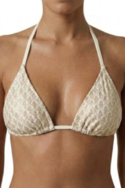 GOLD COUTURE white diamond triangle  top