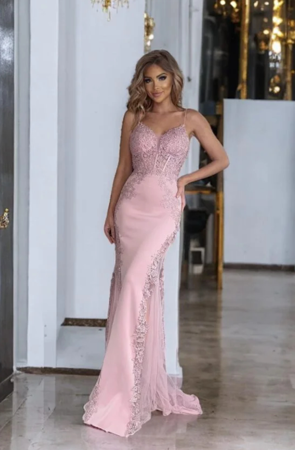 PINK GLORIA MAXI DRESS