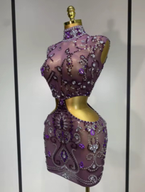 PURPLE SEQUINED DRESS