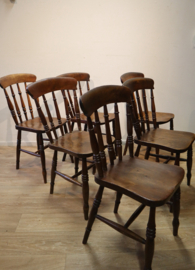 Set van 6 antieke Windsorstoelen