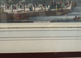 Antieke gravure Westerkerk Amsterdam 1726