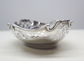 Jugendstil zilveren bonbonmandje