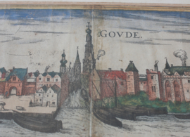 Antieke gravure van Gouda 1581