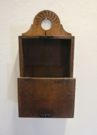 Antieke Hollandse houten schooltas