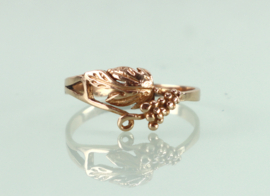 Vintage roségouden ring met wijnrank