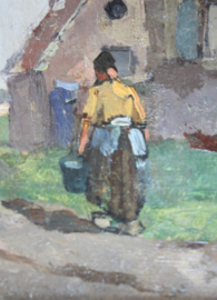 Theo van Wijngaarden (1874-1952) vrouw in polder