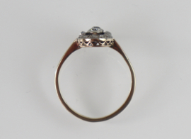 Art Deco gouden ring met diamant, ca. 1910