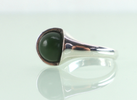 Vintage zilveren ring jade Franz Scheurle
