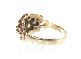 Vintage gouden Schotse ring met peridot, 1979