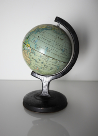 Vintage metalen globe ca 1925