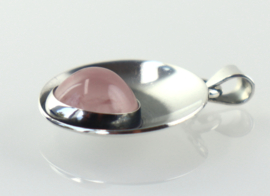 Zilveren hanger met rozenkwarts, Niels Erik From, ca. 1970