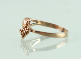 Vintage roségouden ring met wijnrank