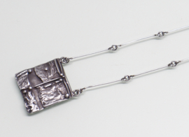 Vintage modernistische zilveren ketting jaren ‘60
