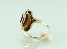 Art Deco gouden ring met citrien