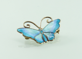 Vergulde broche vlinder email David Andersen