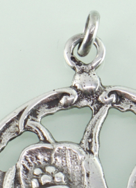 Vintage zilveren hanger krokussen