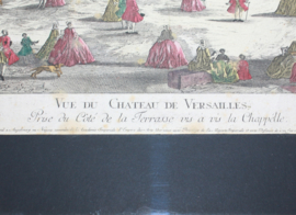 Antieke gravure Versailles 18e eeuw