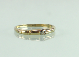 Vintage gouden ring met diamant