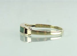 Gouden ring met jade