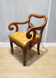 Antieke Biedermeier bureaustoel