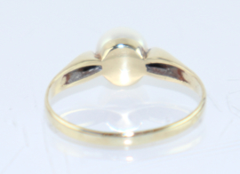 Vintage gouden ring met parel, jaren '40