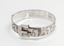 Vintage sterling zilveren armband riem met gesp 1978
