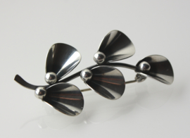 Vintage zilveren broche Deens Design van Niels Erik From (1908-1986)