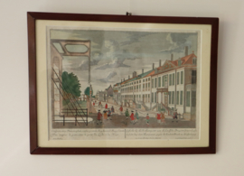 Antieke gravure Koekamp Den Haag, Probst 18e eeuw.