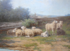 HCC Bogman (1861- 1921) schapen aan het water