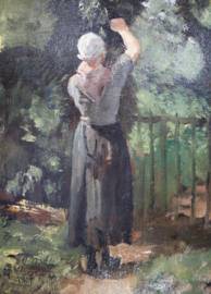 Schilderij vrouw, Albert Neuhuys (1844-1914).