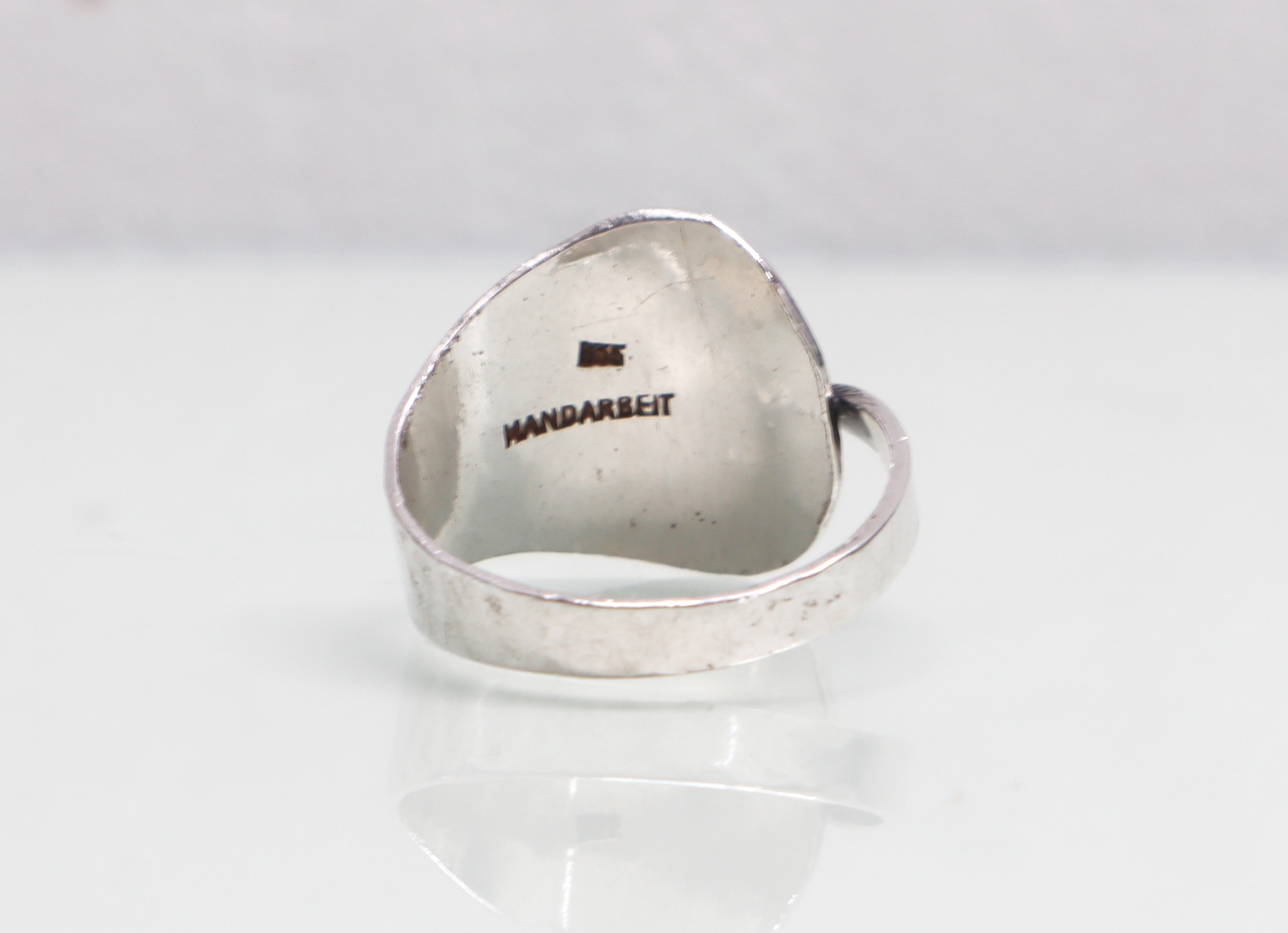 Vintage modernistische zilveren ring jaren ‘30