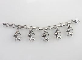 Zilveren armband gemzen S.J. Rose & Son, 1988/1995