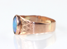 Antieke roségouden ring opaal