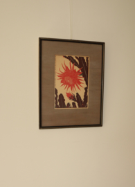 Henri Verstijnen (1882 -1940) druk van een bloeiende cactus.