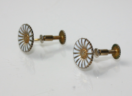 Vintage Deens design verguld zilveren oorbellen Anton Michelsen