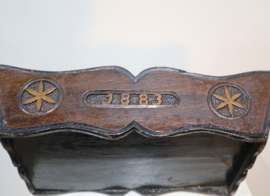 Beschilderde antieke bestekbak 1883