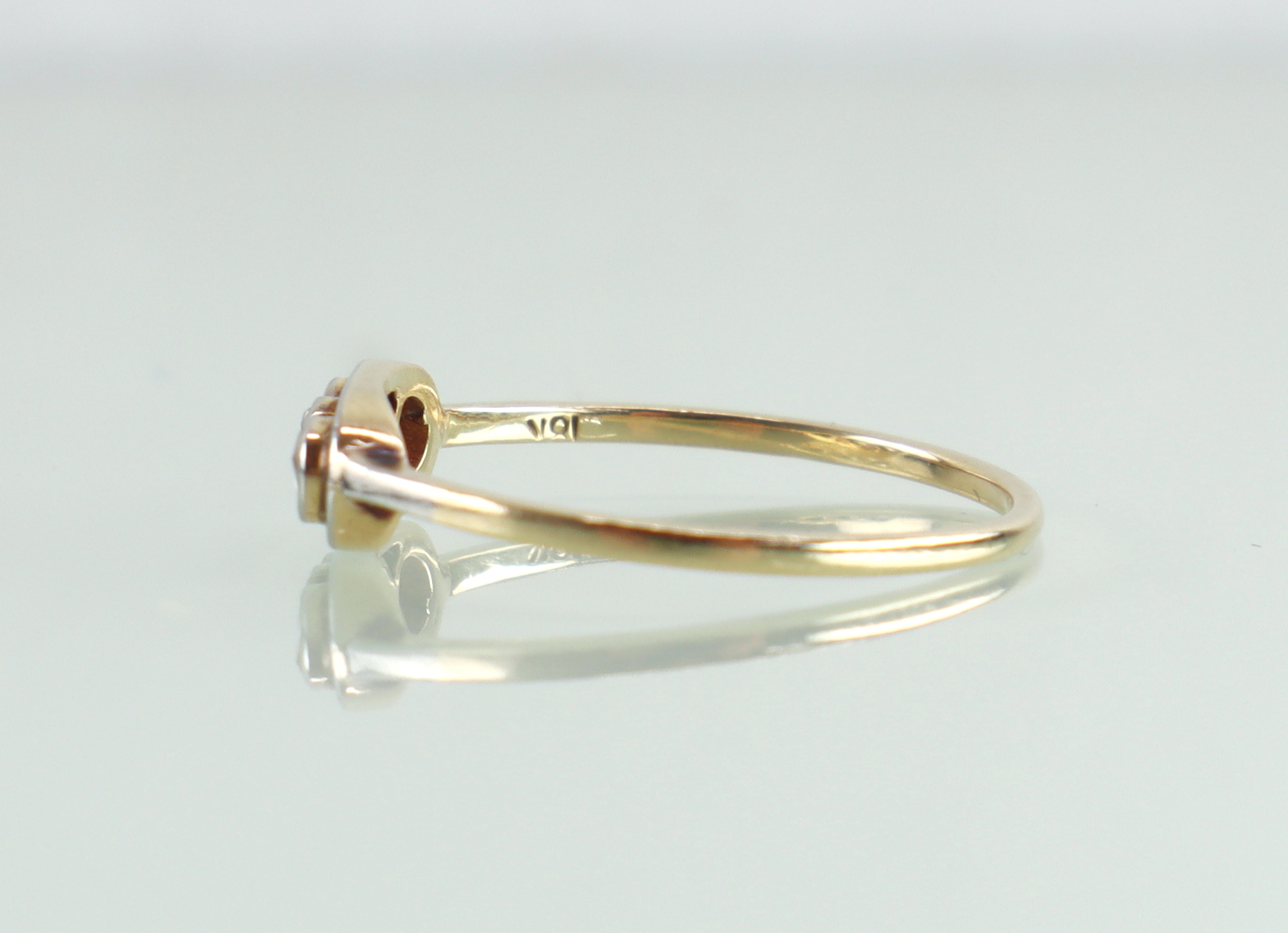 Vintage 18 karaat gouden ring roosdiamanten