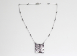 Vintage modernistische zilveren ketting jaren ‘60