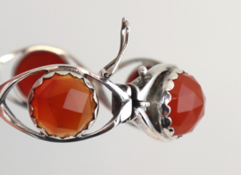 Modernistische zilveren armband carneool jaren ‘30