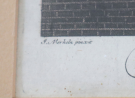 Antieke gravure Den Haag 18e eeuw