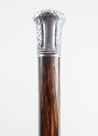 Antieke wandelstok zilveren knop R.F.S&Co
