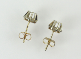 Antieke 18 karaat gouden oorbellen roosdiamant