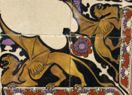 Jugendstil tegeltableau