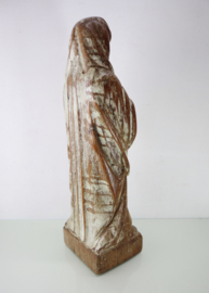 Antiek houten Mariabeeld met kind