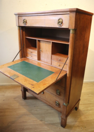 Antieke Hollandse secretaire à abbatant