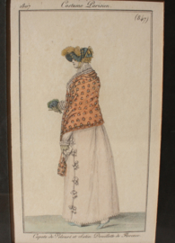 Antieke modeprent Costume Parisien