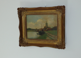 Schilderij boot in vaart